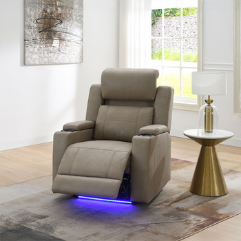 Lugo - Power Motion Recliner With Cup Holder - Camel