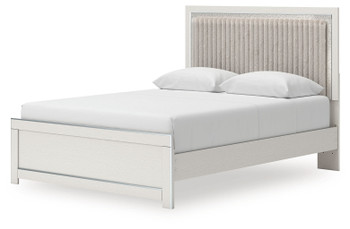 Zuraleus - Upholstered Panel Platform Bed With Roll Slats