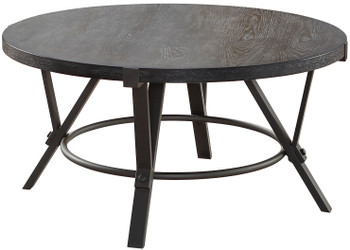 MERZI Dark Gray 36" Wide Round Coffee Table