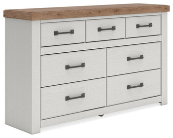 Savonport - Seven Drawer Dresser - White / Brown