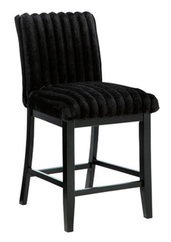 Mervannie - Upholstered Barstool (Set of 2) - Black