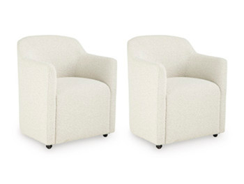 Radkin - Dining Upholstered Arm Chair (Set of 2) - Off White