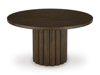 Radkin - Round Dining Room Table - Burnished Brown