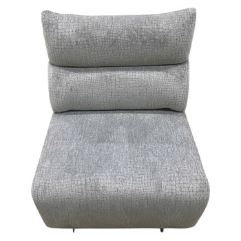 Fullar - Modular Power Motion Armless Recliner - Light Gary Chenille