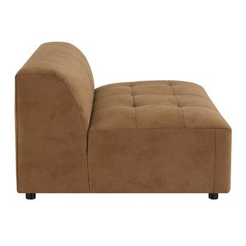 Zoey - Modular - Armless Chair - Chocolate Suede