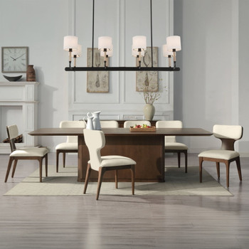 Koen - Side Chair (Set of 2) - Beige / Brown Oak