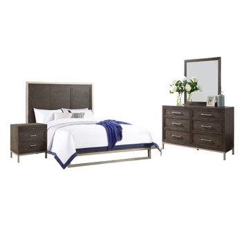 Broomfield - 4 Piece King Bedroom Set - Brown