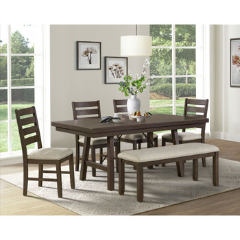 Jax - 6 Piece Dining Set (72" Table, Four Chairs And Bench) - Cherry