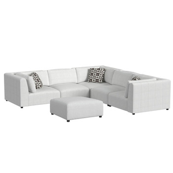 Zandara - 5 Piece Modular Set Sectional With Ottoman - Beige