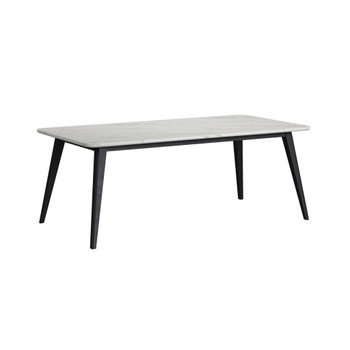 Marlene - Dining Table With White Faux Marble Top - White