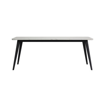 Marlene - Dining Table With White Faux Marble Top - White