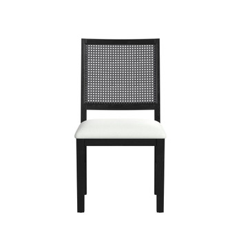 Bahama Breeze - Fabric Dining Chair (Set of 2) - White / Black