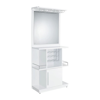 Wendolyn - Wine Cabinet With Light - Glossy White
