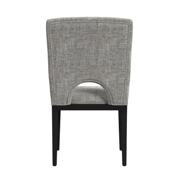 Oregon - Fabric Dining Side Chair (Set of 2) - Gray / Black