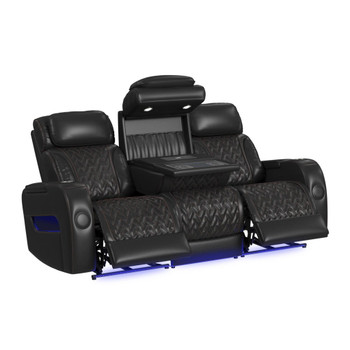 Prime Time - P3 3 Piece Living Room Set (Sofa, Loveseat & Recliner) - Jett Black