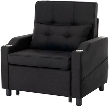 NESTER Black 34" Wide Pop-Up Chair Sleeper