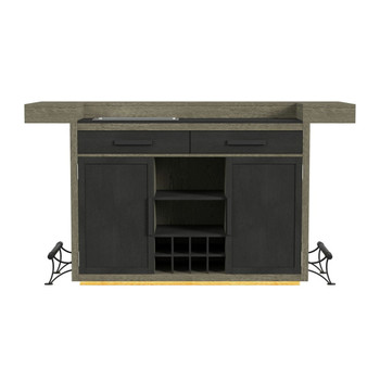 Jemma - Bar Table With Light - Gray And Dark Espresso