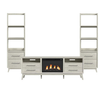 Westland - 4 Piece Entertainment Unit With 71" TV Console - Almond