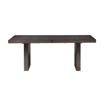 Evan - Dining Table With Leaf - Dark Brown / Black
