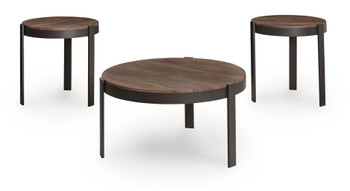 Horizon Hills - Occasional Table Set (Set of 3) - Brown / Black