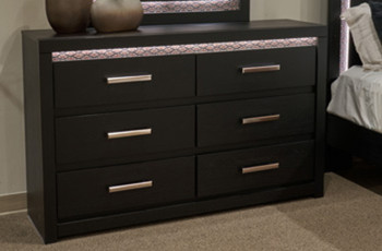Shoralli - Six Drawer Dresser - Black