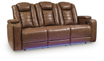 Gruaro - Power Reclining Sofa With Adjustable Headrest - Amber