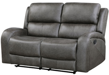 HELIOS Dark Gray 62" Wide x 40" Height Reclining Loveseat