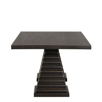 Plateau - 78" Rectangle Dining Table - Top & Base - Dark Brown