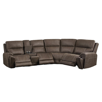 Gaia - 5 Piece P2 Power Sectional - Sable