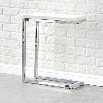 Echo - Marble Top Chairside Table - White