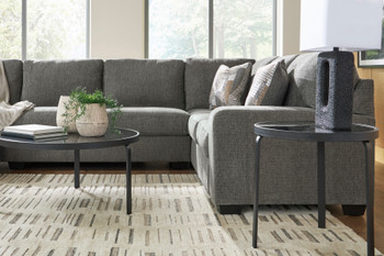 KAXIM Gray Chenille 142" x 93" Oversized Sectional with Double Sofa