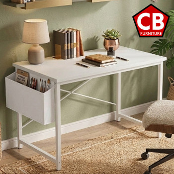 TAZIO Brown 32" Wide x 20" Depth Desk with Storage (RTA)