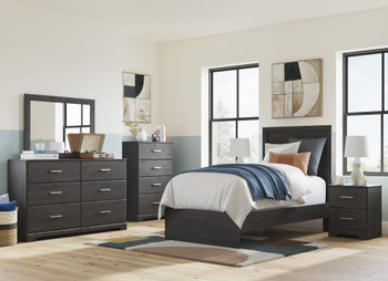 GATELL Charcoal Youth Bedroom Set