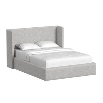 Angeline - Complete Queen Non-Storage Bed - Gray Fabric