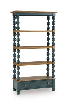 Finnworth - Bookcase - Blue / Brown