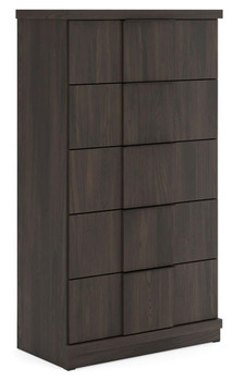 Shaehartin - Five Drawer Chest - Dark Brown