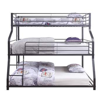 Caius II - Twin Over Full/Queen Bunk Bed - Gunmetal