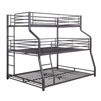 Caius II - Twin Over Full/Queen Bunk Bed - Gunmetal