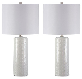 Steuben - Ceramic Table Lamp (Set of 2) - White
