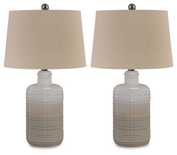 Marnina - Ceramic Table Lamp (Set of 2) - Taupe