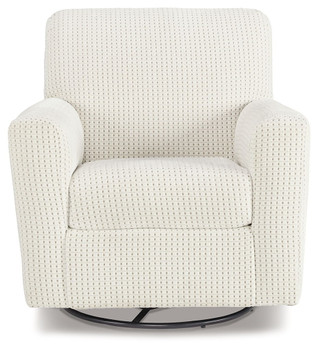 Herstow - Swivel Glider Accent Chair - Ivory