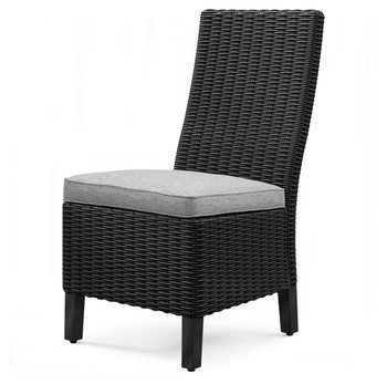 Beachcroft - Side Chair With Cushion (Set of 2) - Black / Light Gray