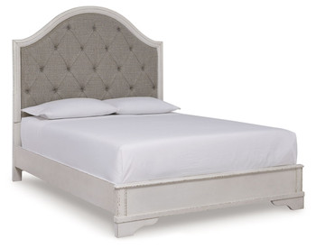 Blendon - Queen Upholstered Panel Bed - Rustic Brown