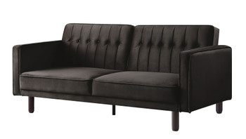 Qinven - Adjustable Sofa - Dark Brown Velvet