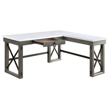 Talmar - Writing Desk With Lift Top - Marble Top & Weathered Gray