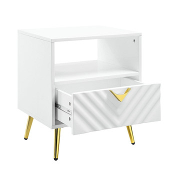 Gaines - End Table - White High Gloss