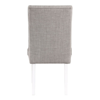 Hollyn - Side Chair (Set of 2) - Gray Linen & White
