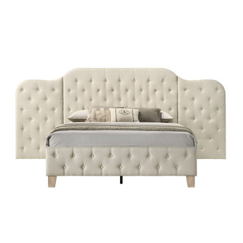 Ranallo - Queen Wall Bed - Beige Linen & Natural