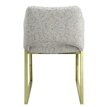 Galdesa - Side Chair (Set of 2) - Teddy Sherpa & Mirrored Gold