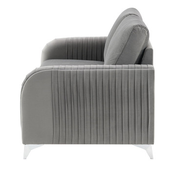 Wenona - Loveseat - Gray Velvet